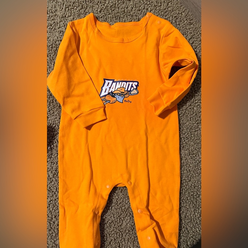 Buffalo Bandits footed onsie w snaps